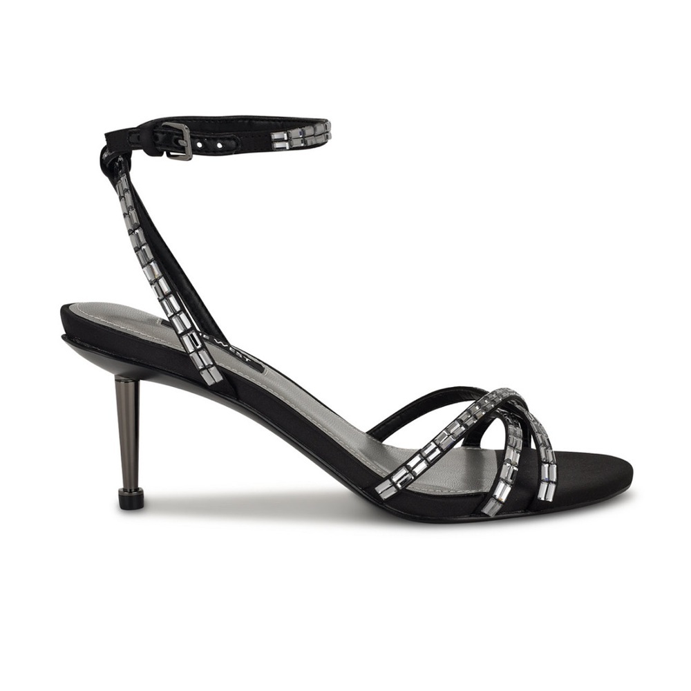 Nine West Women’s Amseta Strappy Embellished Stilettos- Size 9 - Picture 2 of 12